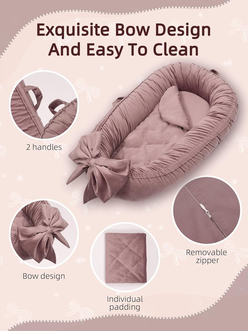 EAQ Baby Lounger, Infant Lounger for Newborn,Portable Baby Nest Cover Breathable & Soft, Newborn Essentials - Image 3